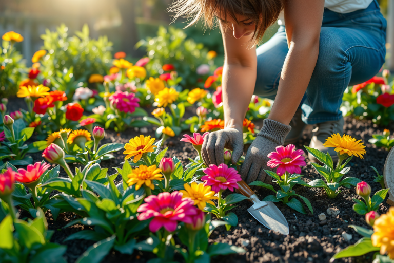 Sadzenie kwiatów w rabatach kwiatowych poradnik dla początkujących